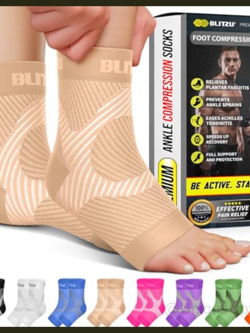Compression Socks Plantar Fasciitis Foot Arch Ankle Support